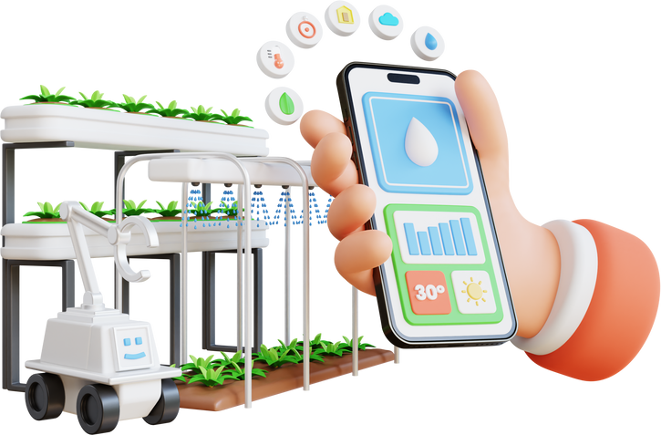 3D agricultural monitoring with smart phone